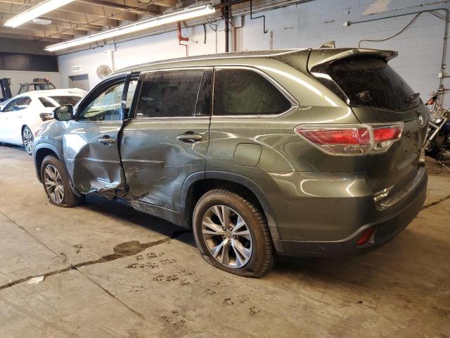 5TDJKRFH0FS116434 - 2015 TOYOTA HIGHLANDER XLE Կանաչ լուսանկար 2
