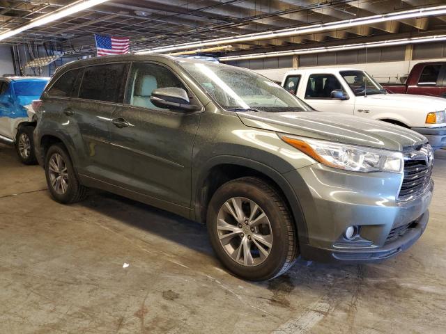 5TDJKRFH0FS116434 - 2015 TOYOTA HIGHLANDER XLE Կանաչ լուսանկար 4