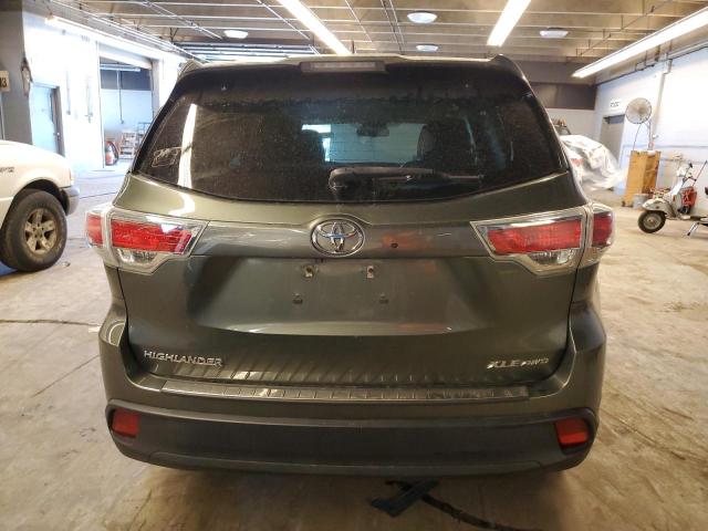 5TDJKRFH0FS116434 - 2015 TOYOTA HIGHLANDER XLE Կանաչ լուսանկար 6