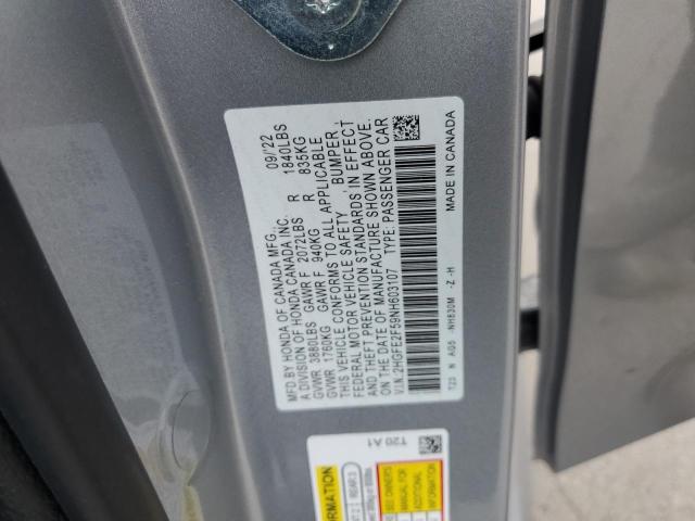 2HGFE2F59NH603107 - 2022 HONDA CIVIC SPORT 银色 照片 13