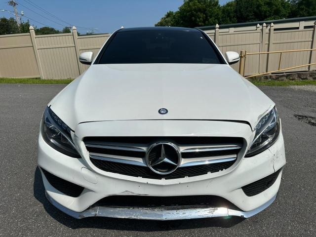 55SWF6GB3FU034347 - 2015 MERCEDES-BENZ C 400 4MATIC WHITE photo 5