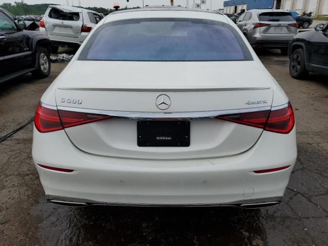 W1K6G7GB9NA106704 - 2022 MERCEDES-BENZ S 580 4MATIC WHITE photo 6