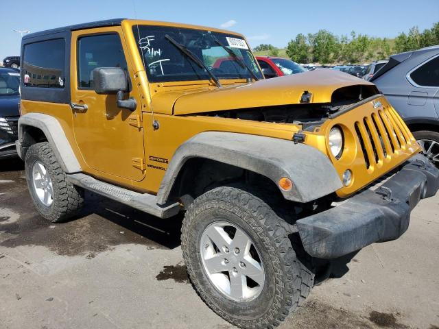 1C4AJWAG3EL184033 - 2014 JEEP WRANGLER SPORT YELLOW photo 4