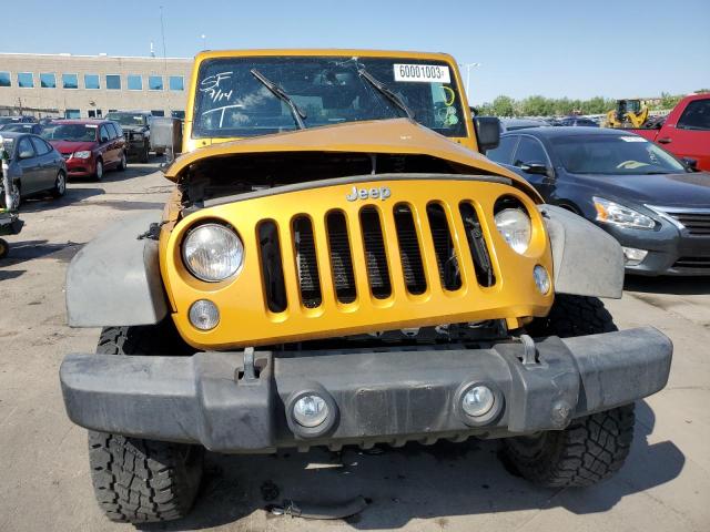 1C4AJWAG3EL184033 - 2014 JEEP WRANGLER SPORT YELLOW photo 5