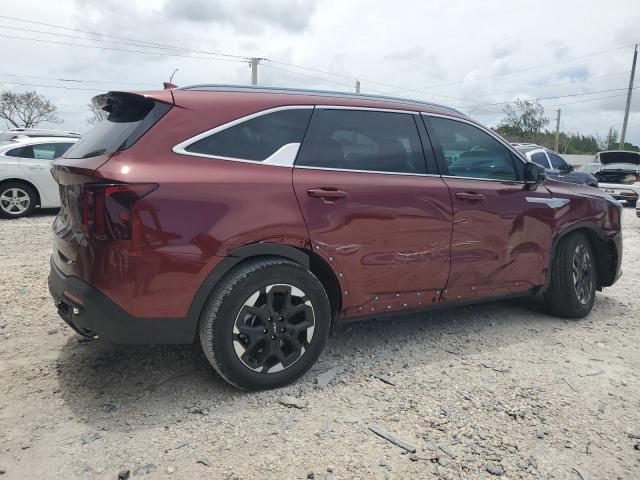 5XYRL4JCXRG261514 - 2024 KIA SORENTO S RED photo 3