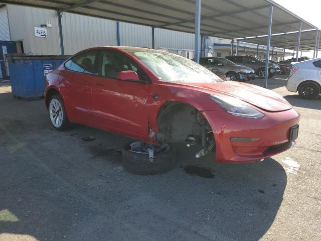 5YJ3E1EA8NF304837 - 2022 TESLA MODEL 3 RED photo 4