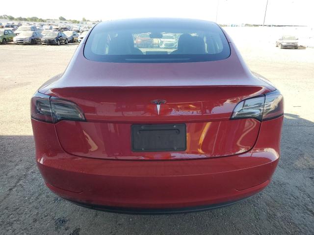 5YJ3E1EA8NF304837 - 2022 TESLA MODEL 3 RED photo 6