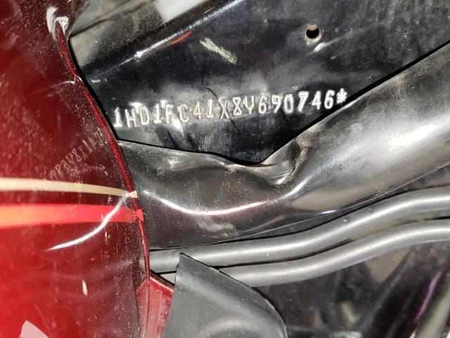 1HD1FC41X8Y690746 - 2008 HARLEY-DAVIDSON FLHTCUI 红色 照片 10