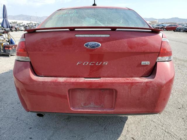 1FAHP3GN3BW163619 - 2011 FORD FOCUS SES RED photo 6