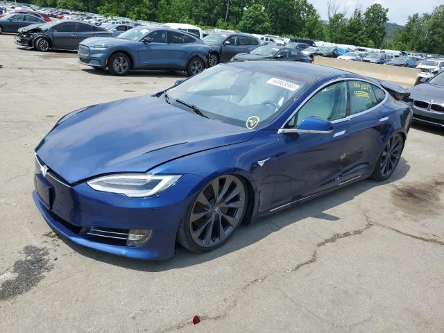 5YJSA1E25MF419135 - 2021 TESLA MODEL S Կապույտ լուսանկար 1