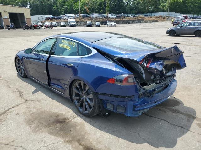 5YJSA1E25MF419135 - 2021 TESLA MODEL S Կապույտ լուսանկար 2