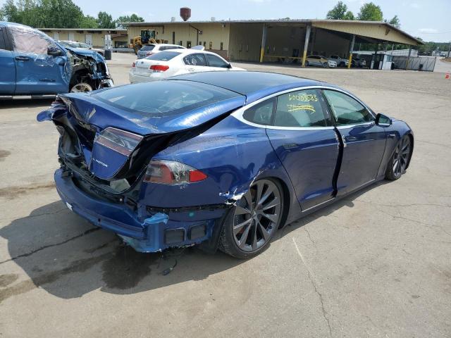 5YJSA1E25MF419135 - 2021 TESLA MODEL S Կապույտ լուսանկար 3