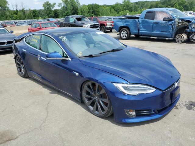 5YJSA1E25MF419135 - 2021 TESLA MODEL S Կապույտ լուսանկար 4
