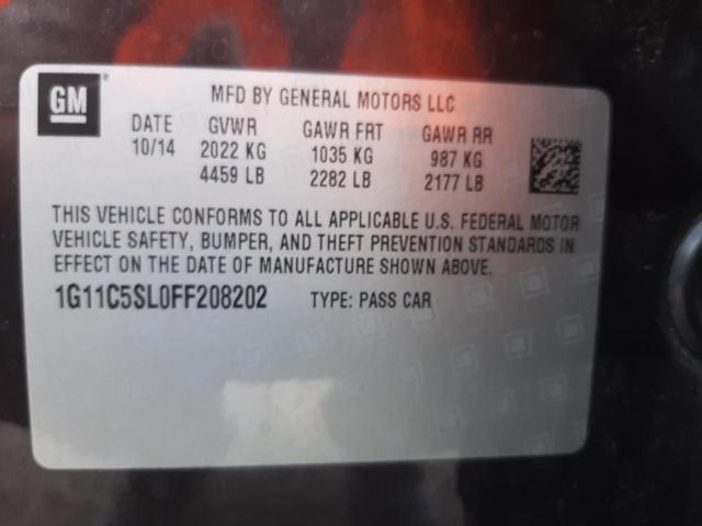 1G11C5SL0FF208202 - 2015 CHEVROLET MALIBU 1LT PURPLE photo 10