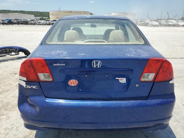 2HGES16335H581487 - 2005 HONDA CIVIC DX VP BLUE photo 6