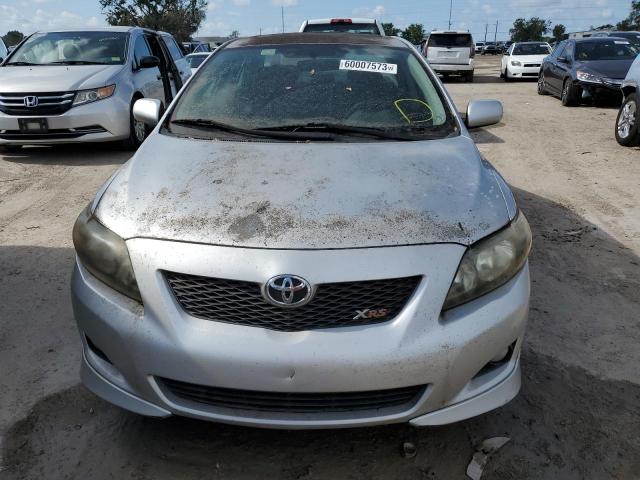 1NXBE40EX9Z009707 - 2009 TOYOTA COROLLA XRS SILVER photo 5