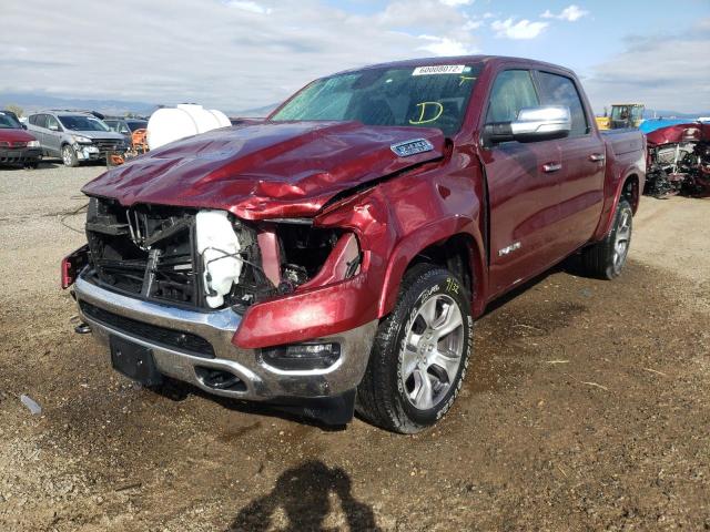 1C6SRFJTXKN757334 - 2019 RAM 1500 LARAMIE MAROON photo 2