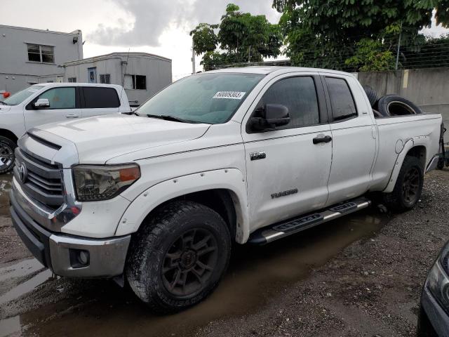 5TFRY5F19FX190068 - 2015 TOYOTA TUNDRA DOUBLE CAB SR/SR5 WHITE photo 1