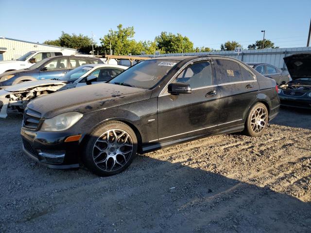 WDDGF4HB2CA729552 - 2012 MERCEDES-BENZ C 250 BLACK photo 1