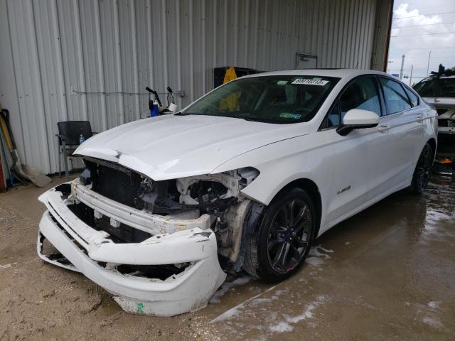 3FA6P0LU3JR101318 - 2018 FORD FUSION SE HYBRID WHITE photo 1