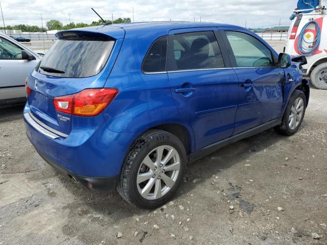 4A4AP4AU6FE050463 - 2015 MITSUBISHI OUTLANDER SE BLUE photo 3