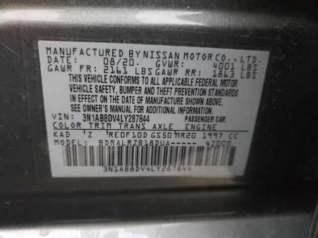 3N1AB8DV4LY287844 - 2020 NISSAN SENTRA SR GRAY photo 13