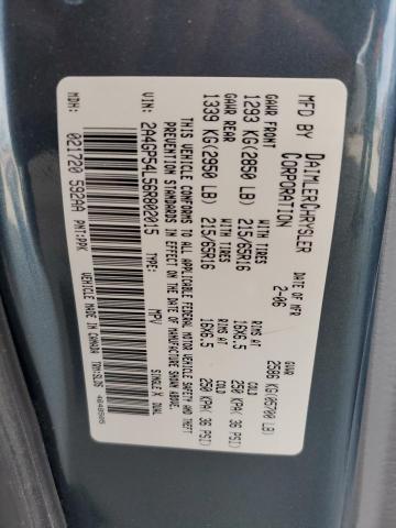 2A4GP54L56R802015 - 2006 CHRYSLER TOWN & COU TOURING Mavi foto 12