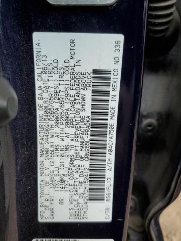 3TMJU4GN7DM152412 - 2013 TOYOTA TACOMA DOUBLE CAB PRERUNNER BLUE photo 12