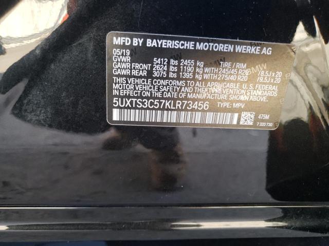 5UXTS3C57KLR73456 - 2019 BMW X3 XDRIVEM40I Siyah fotoğraf 10