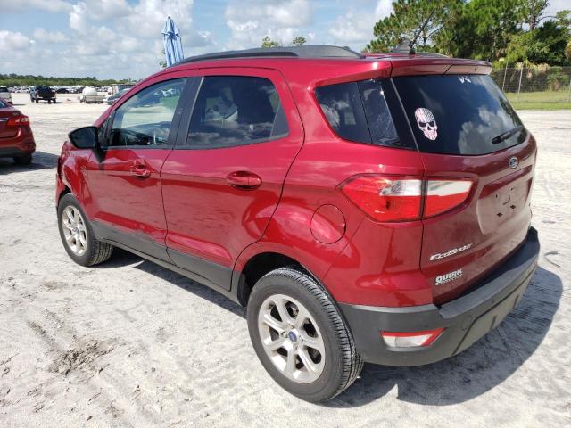 MAJ6S3GL3KC280879 - 2019 FORD ECOSPORT SE Rojo foto 2