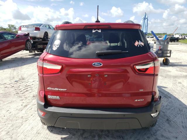 MAJ6S3GL3KC280879 - 2019 FORD ECOSPORT SE Rojo foto 6