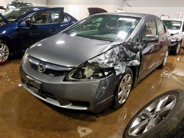 19XFA16509E048148 - 2009 HONDA CIVIC LX GRAY photo 2