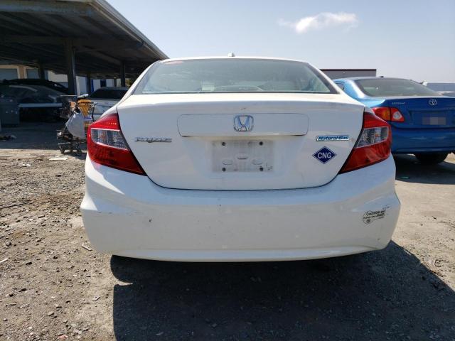 19XFB5F55CE002746 - 2012 HONDA CIVIC NATURAL GAS WHITE photo 6