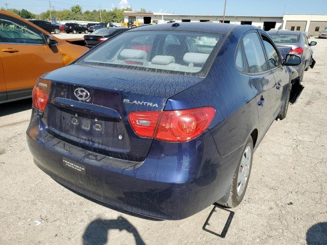 KMHDU46D88U446355 - 2008 HYUNDAI ELANTRA GLS BLUE photo 4