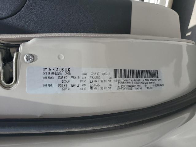 2C4RC1EG8KR644655 - 2019 CHRYSLER PACIFICA TOURING L PLUS CREAM photo 12