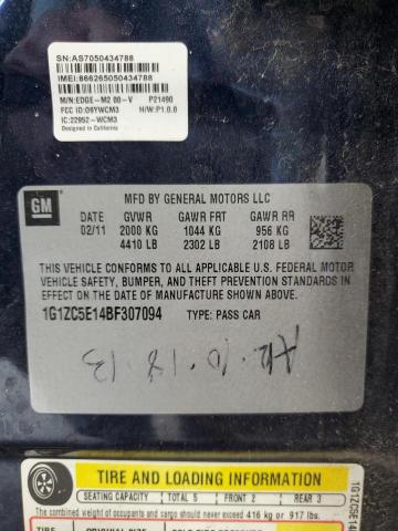 1G1ZC5E14BF307094 - 2011 CHEVROLET MALIBU 1LT 蓝色 照片 13