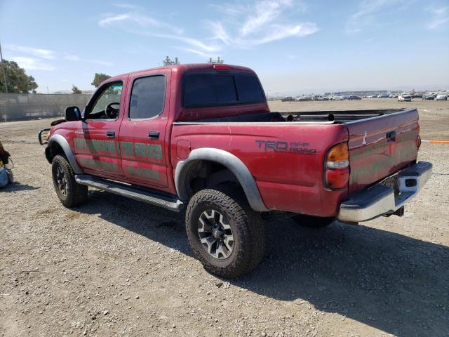 5TEGN92N01Z838446 - 2001 TOYOTA TACOMA DOUBLE CAB PRERUNNER BURGUNDY photo 2