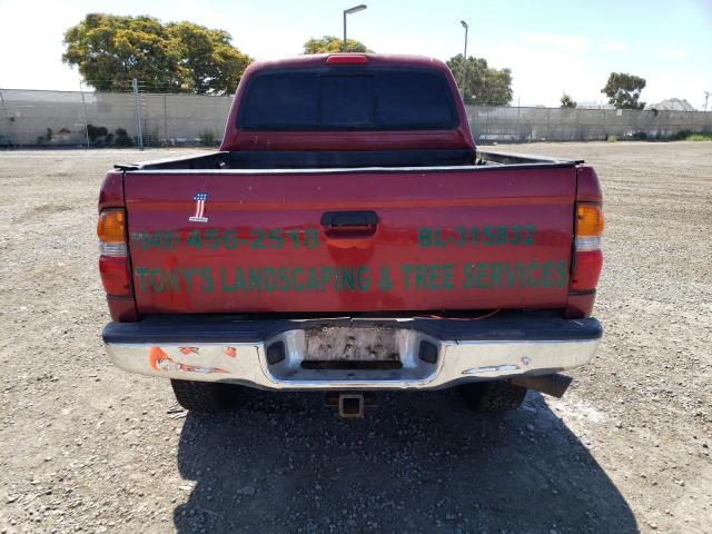 5TEGN92N01Z838446 - 2001 TOYOTA TACOMA DOUBLE CAB PRERUNNER BURGUNDY photo 6