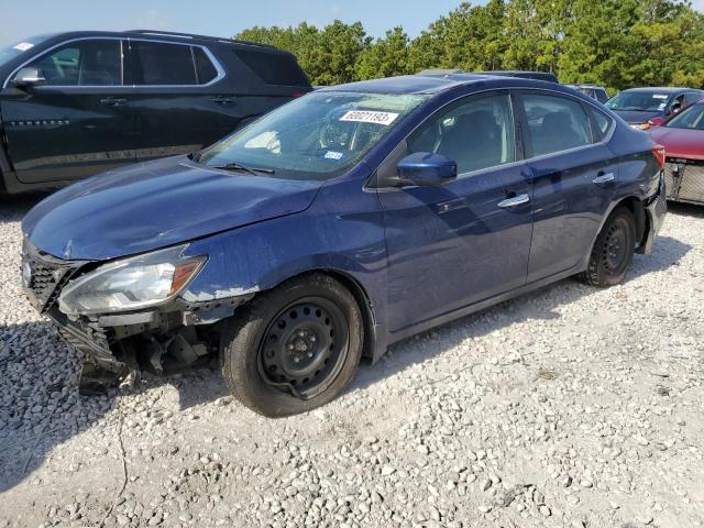 3N1AB7AP4HY380693 - 2017 NISSAN SENTRA S BLUE photo 1