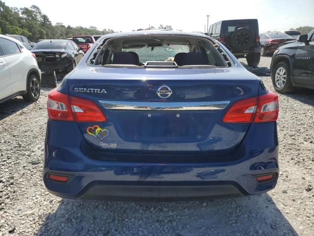 3N1AB7AP4HY380693 - 2017 NISSAN SENTRA S BLUE photo 6