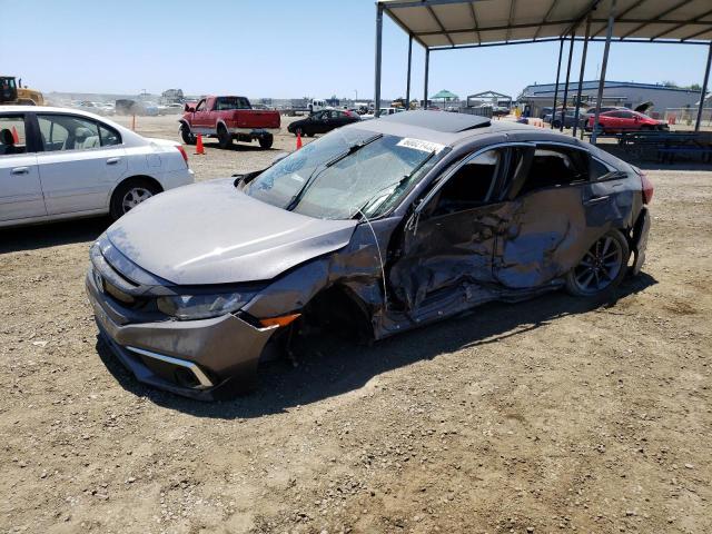 19XFC1F74ME204695 - 2021 HONDA CIVIC EXL GRAY photo 1