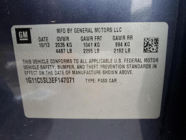 1G11C5SL3EF147071 - 2014 CHEVROLET MALIBU 1LT 蓝色 照片 12