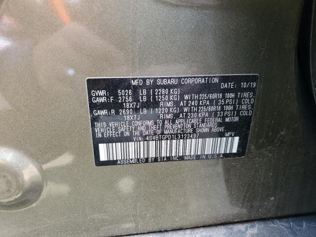 4S4BTGPD1L3123497 - 2020 SUBARU OUTBACK TOURING LDL მწვანე ფოტო 14