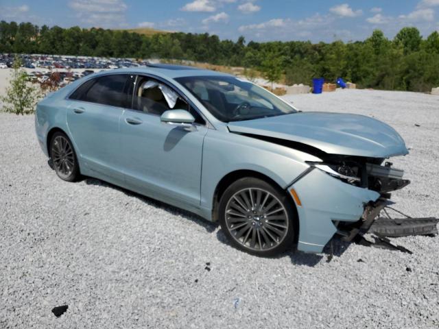 3LN6L2LU1ER808615 - 2014 LINCOLN MKZ HYBRID TURQUOISE photo 4