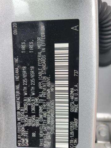 5TDGZRBH5MS059365 - 2021 TOYOTA HIGHLANDER XLE SILVER photo 14