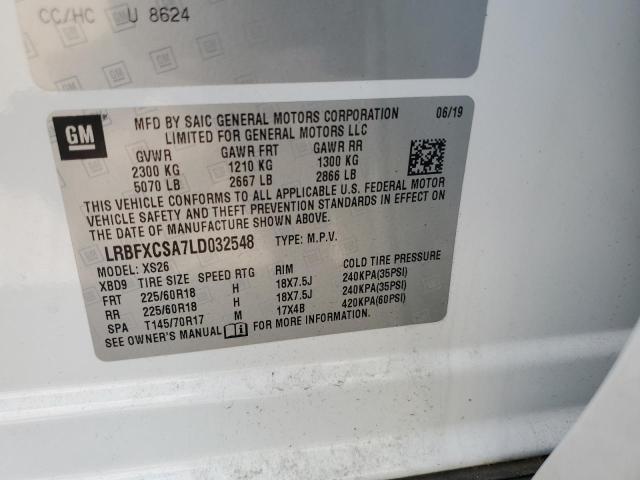 LRBFXCSA7LD032548 - 2020 BUICK ENVISION ESSENCE Ağ foto 13