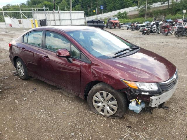 19XFB2F5XCE030993 - 2012 HONDA CIVIC LX BURGUNDY photo 4