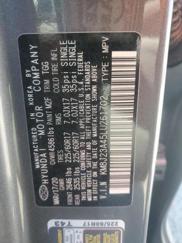 KM8J23A45LU261702 - 2020 HYUNDAI TUCSON SE GRAY photo 13