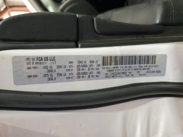 1C4RJEJG9HC780037 - 2017 JEEP GRAND CHER SUMMIT თეთრი ფოტო 13