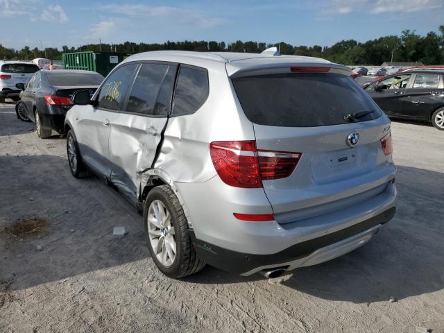 5UXWY3C59F0E97720 - 2015 BMW X3 XDRIVE28D SILVER photo 3